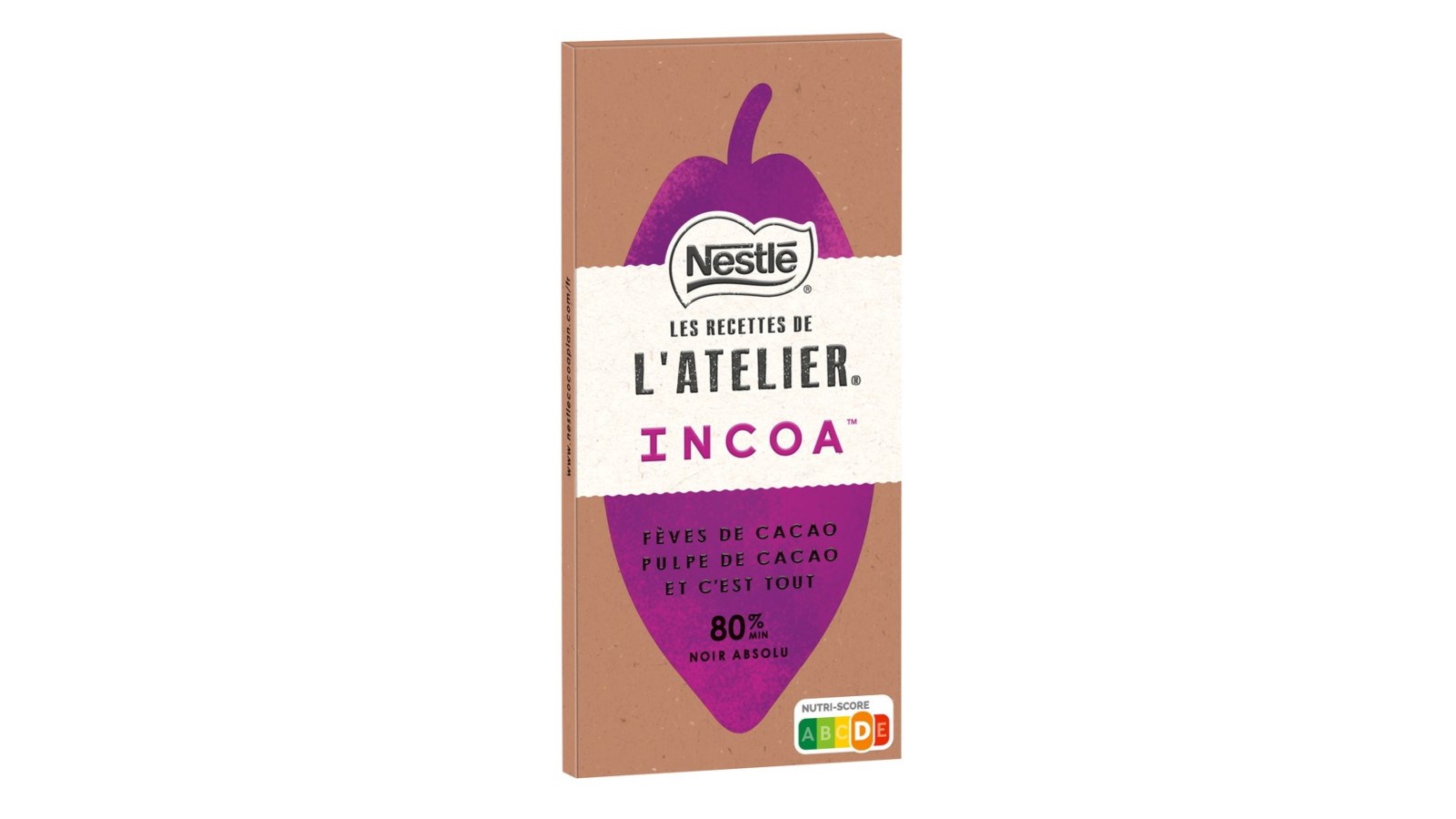 Nestlé Incoa: chocolate preto sem açúcar