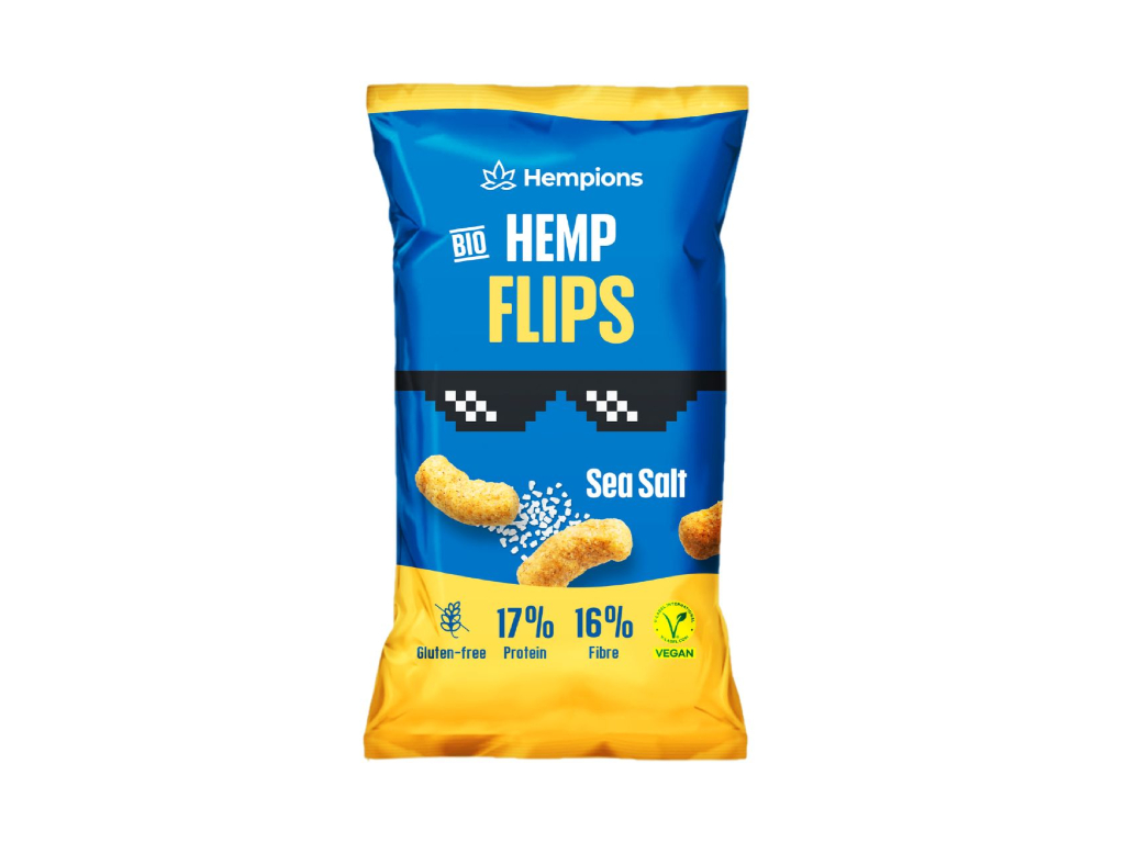 Snacks de Sementes de Cânhamo Hemp Flips Sea Salt