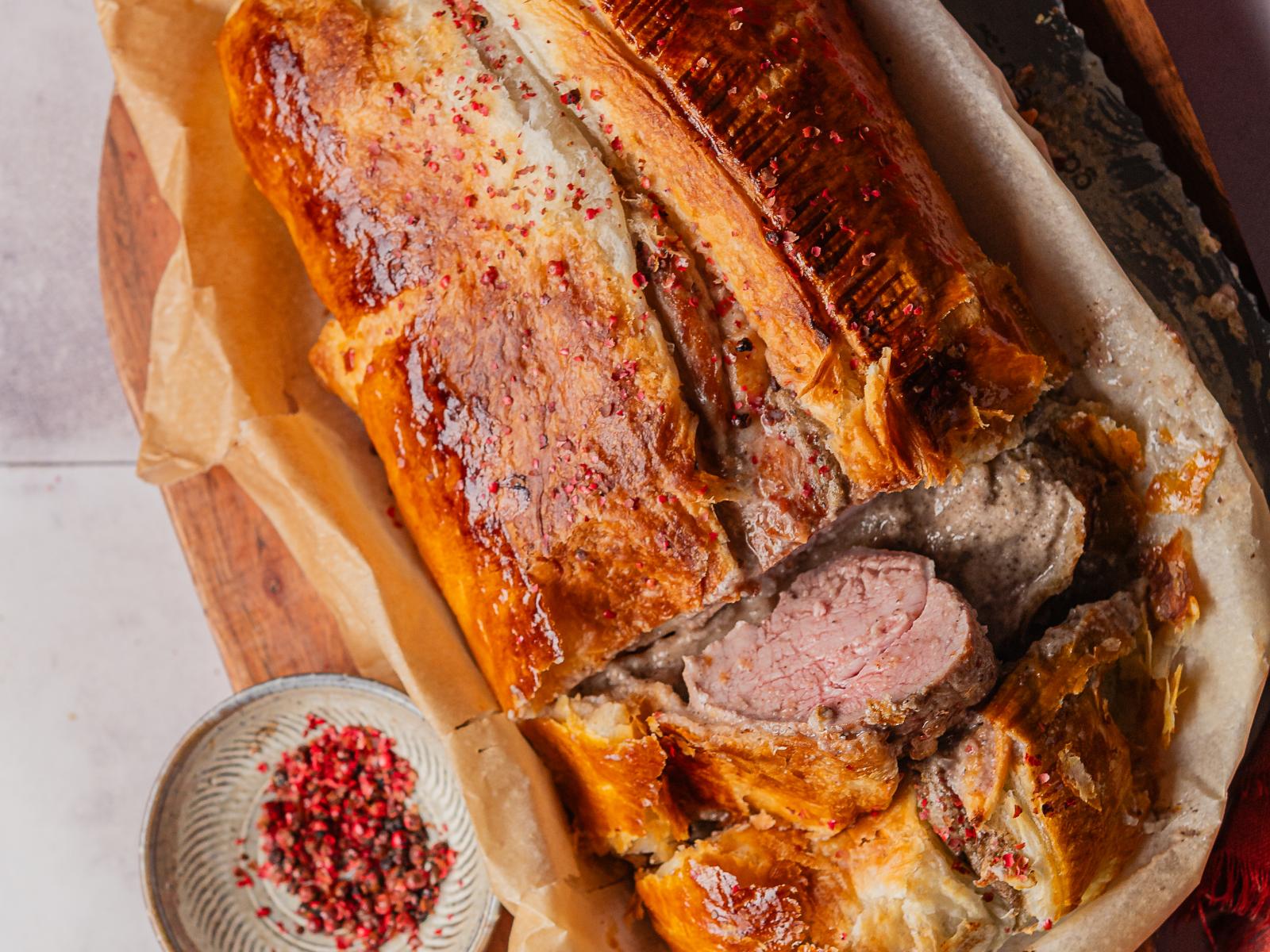 Lombo de Porco Enrolado com Massa Folhada 