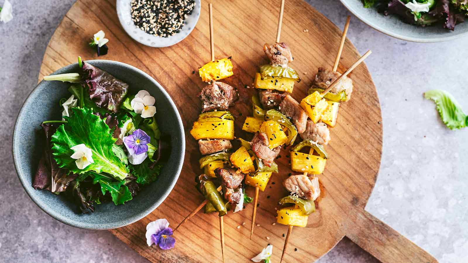 Espetadas Carne Ananás