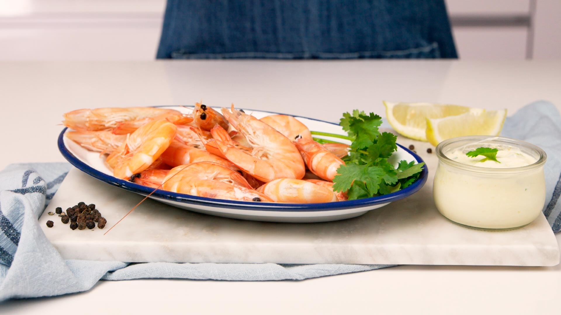 Receita para cozer camarão