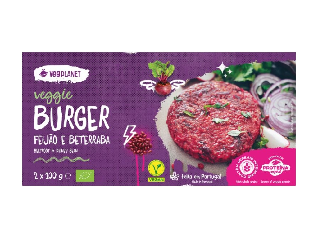 Hambúrguer Feijão Beterraba VegPlanet