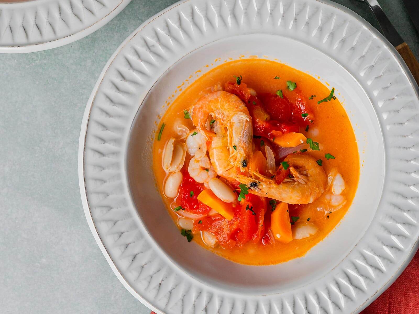 Feijoada de Camarão ou Gambas com Feijão Branco