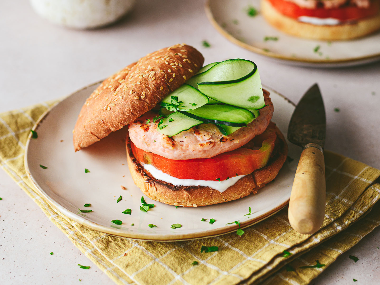 Hamburguer de Salmão