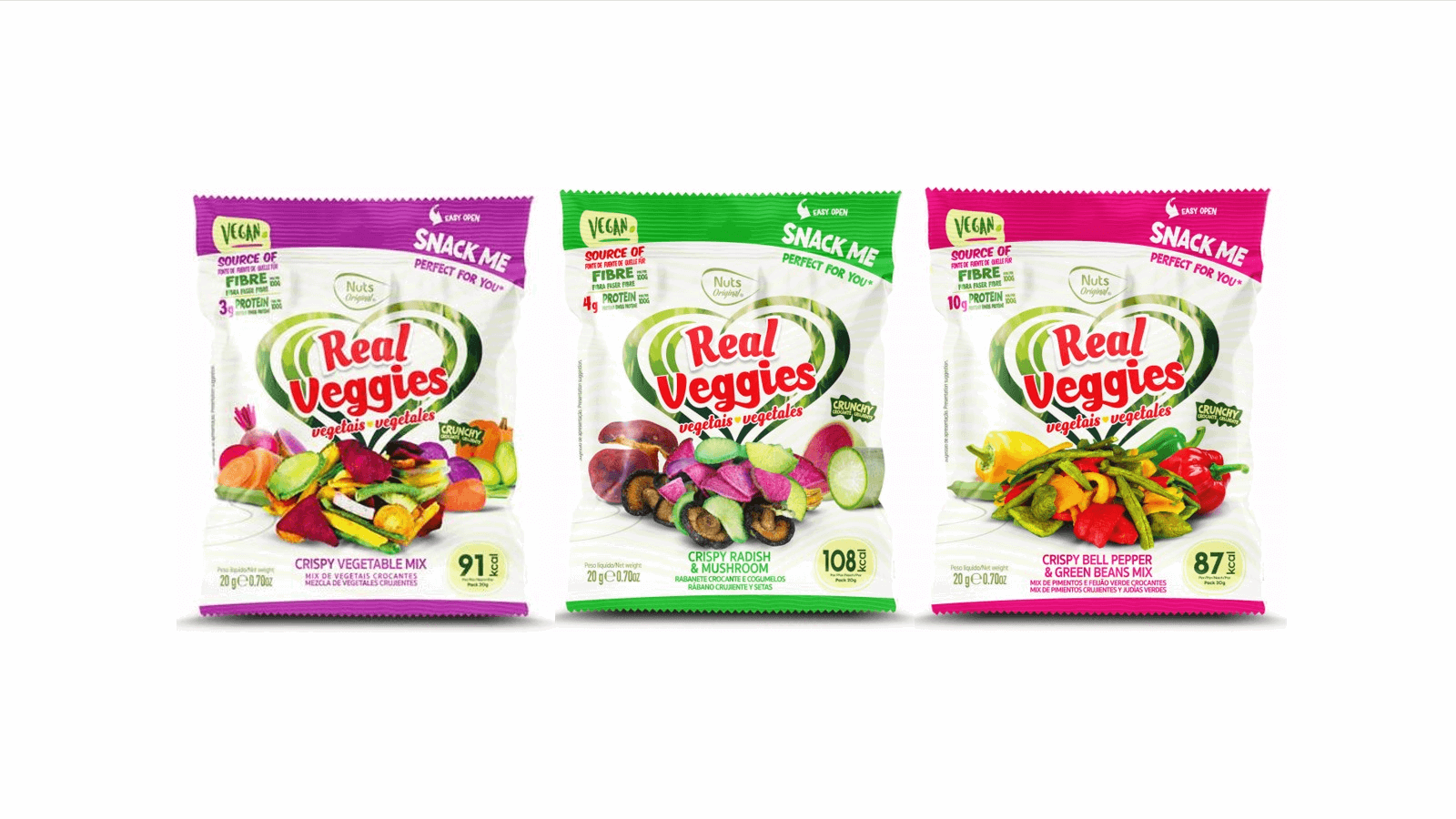 Nuts Original: snack de vegetais Real Veggies 