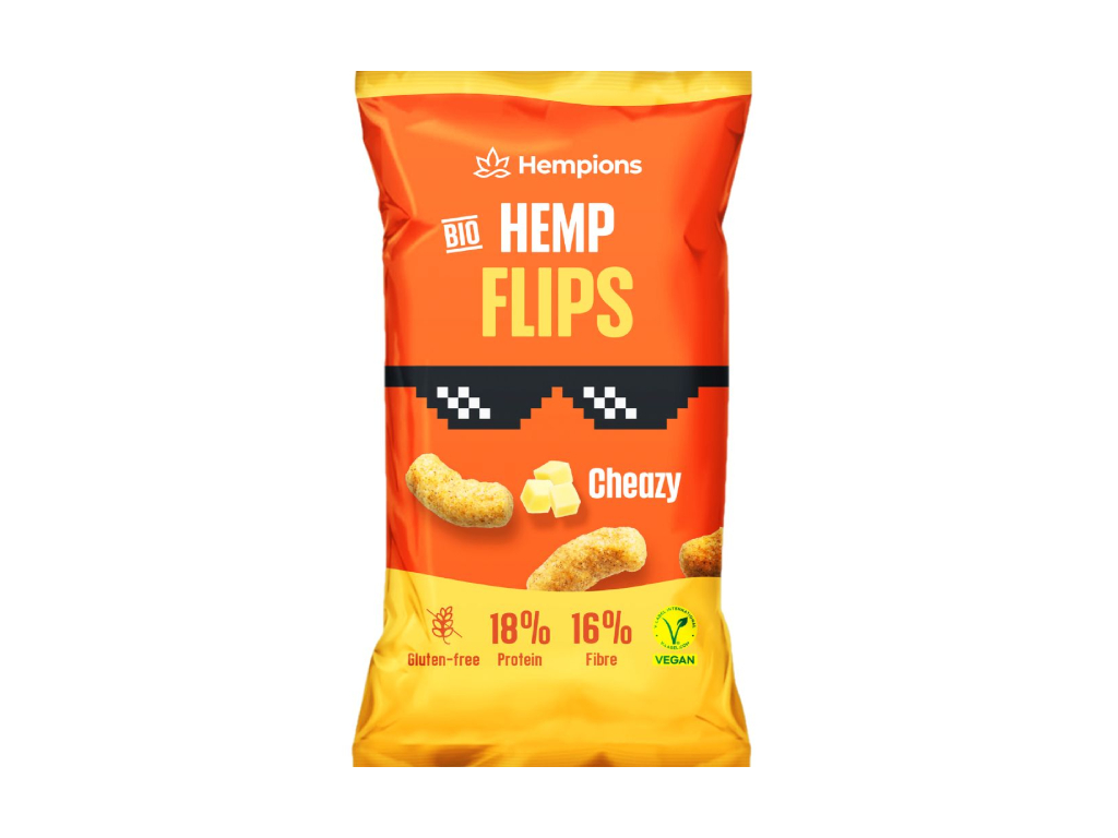 Snacks de Sementes de Cânhamo Hemp Flips Cheazy