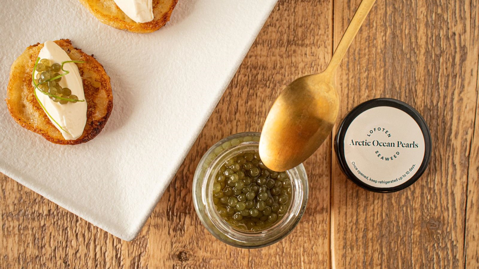 Algae pearls caviar